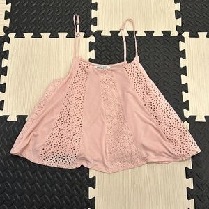 American eagle soft and sexy pink tank top with lots of detailing size small